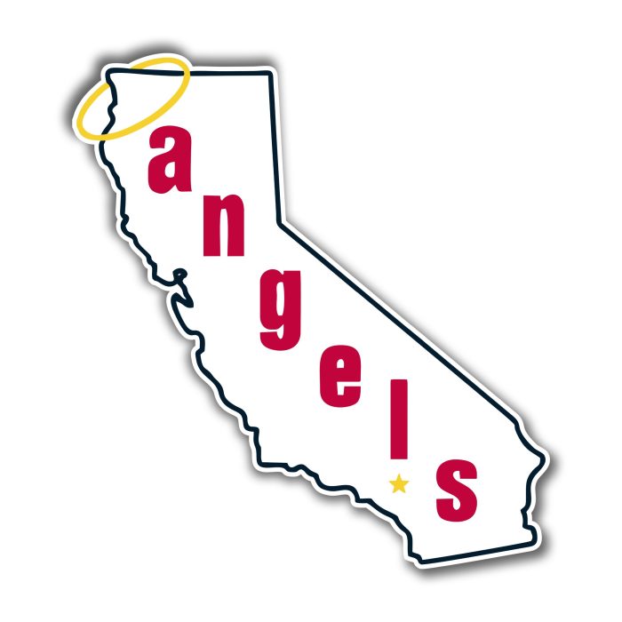 Los Angeles Angels - 1971 logo - Full Color Vinyl Sticker - Custom Size