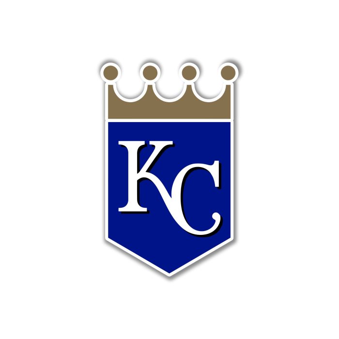 Kansas City Royals - Shield - Full Color Vinyl Sticker - Custom Size