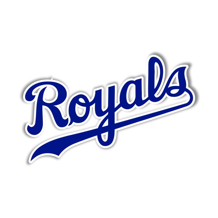 Kansas City Royals - Cursive Royals - Full Color Vinyl Sticker - Custom Size