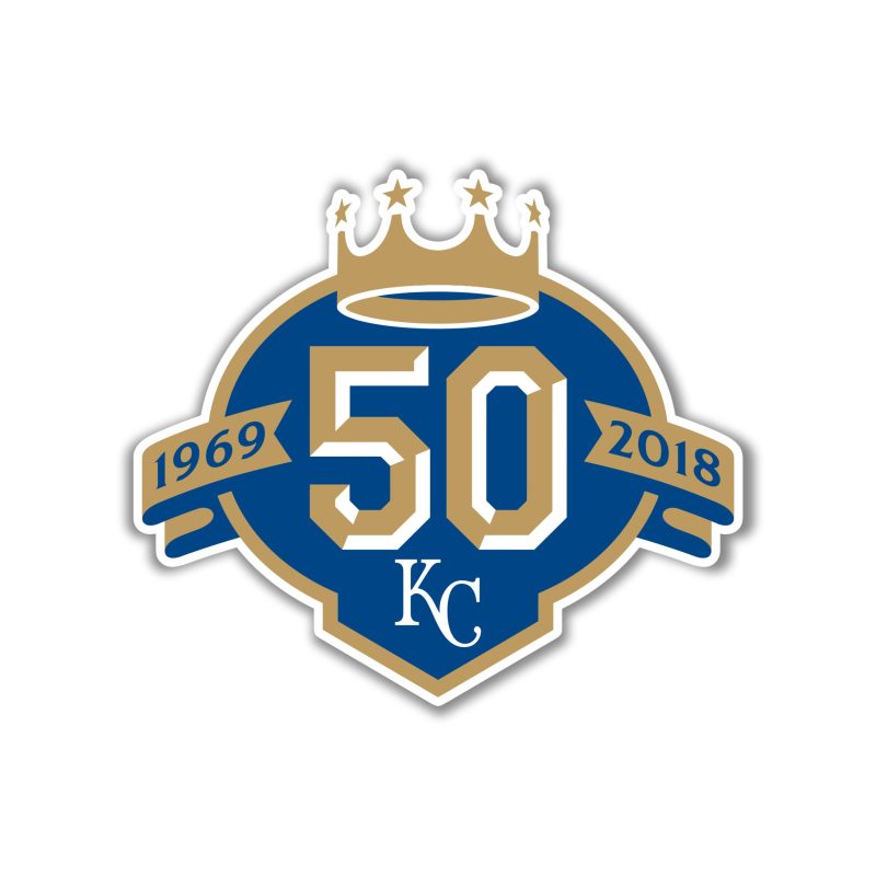 Kansas City Royals - 50th - Full Color Vinyl Sticker - Custom Size