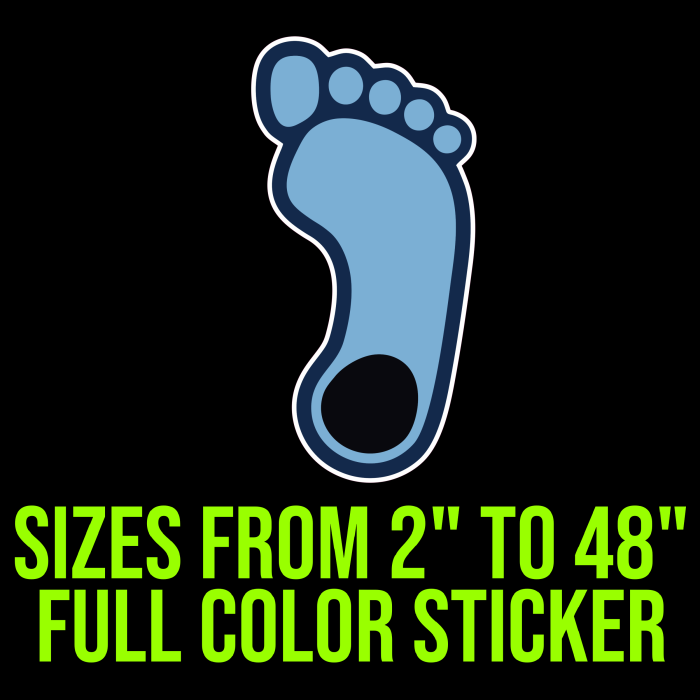 North Carolina Tar Heels Full Color Vinyl Decal - Custom Size