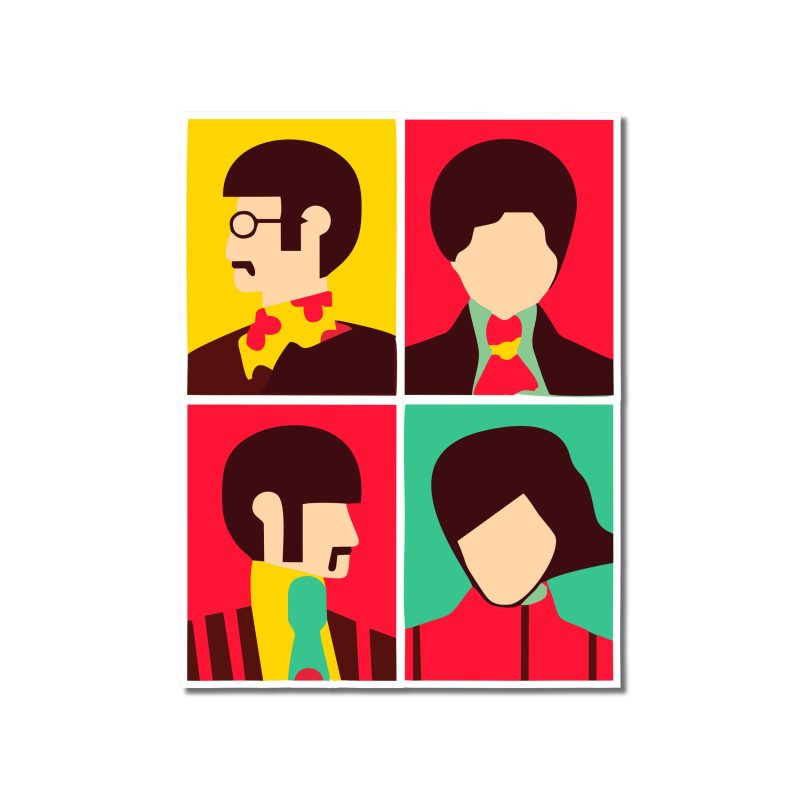 The Beatles Full Color Vinyl Decal - Custom Size