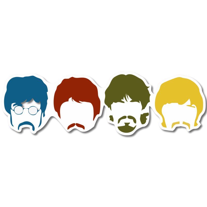 The Beatles Full Color Vinyl Decal - Custom Size