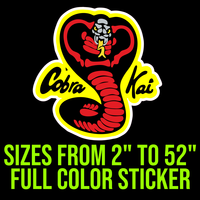Cobra Kai Full Color Vinyl Decal - Custom Size