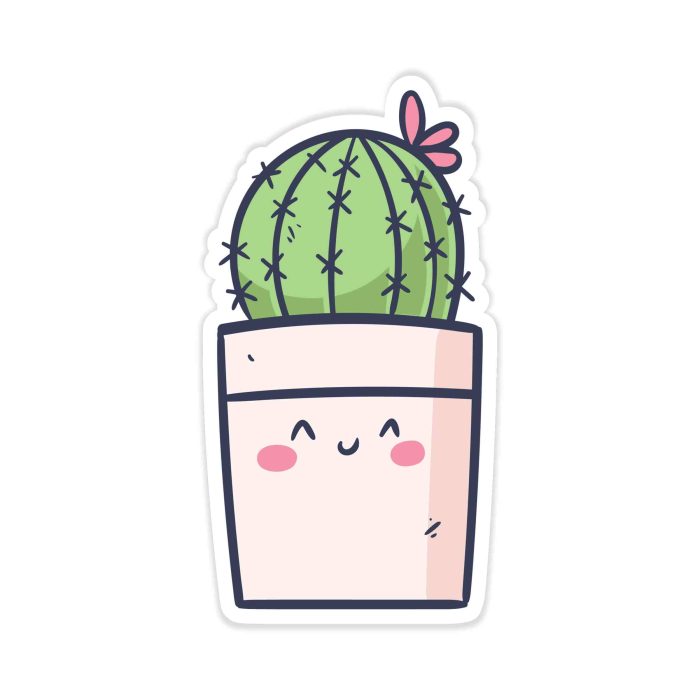 Cactus Full Color Vinyl Decal - Custom Size