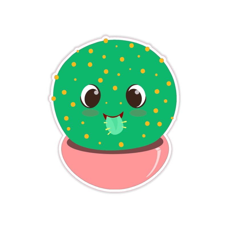 Cactus Full Color Vinyl Decal - Custom Size