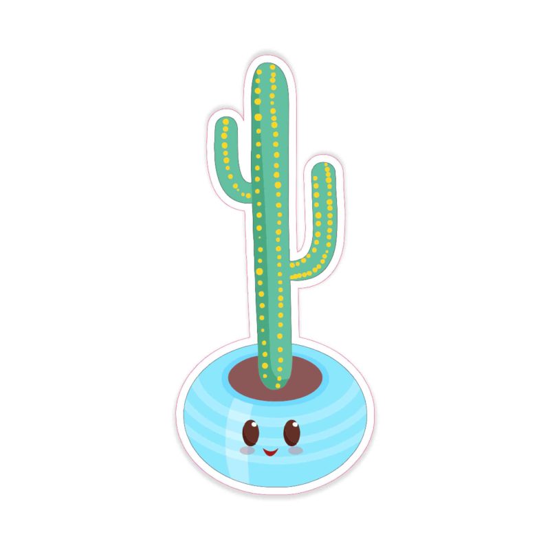 Cactus Full Color Vinyl Decal - Custom Size