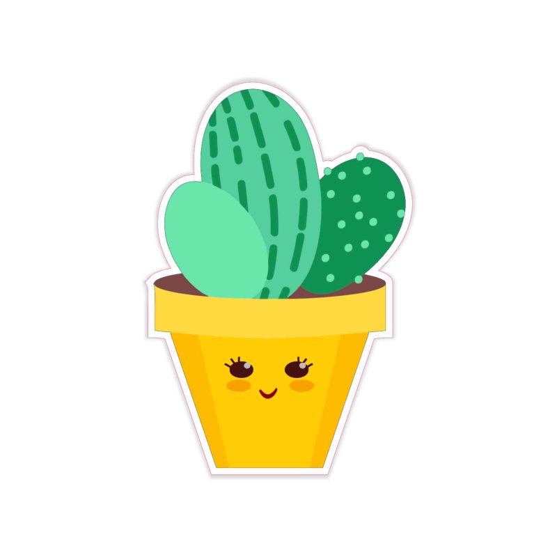 Cactus Full Color Vinyl Decal - Custom Size