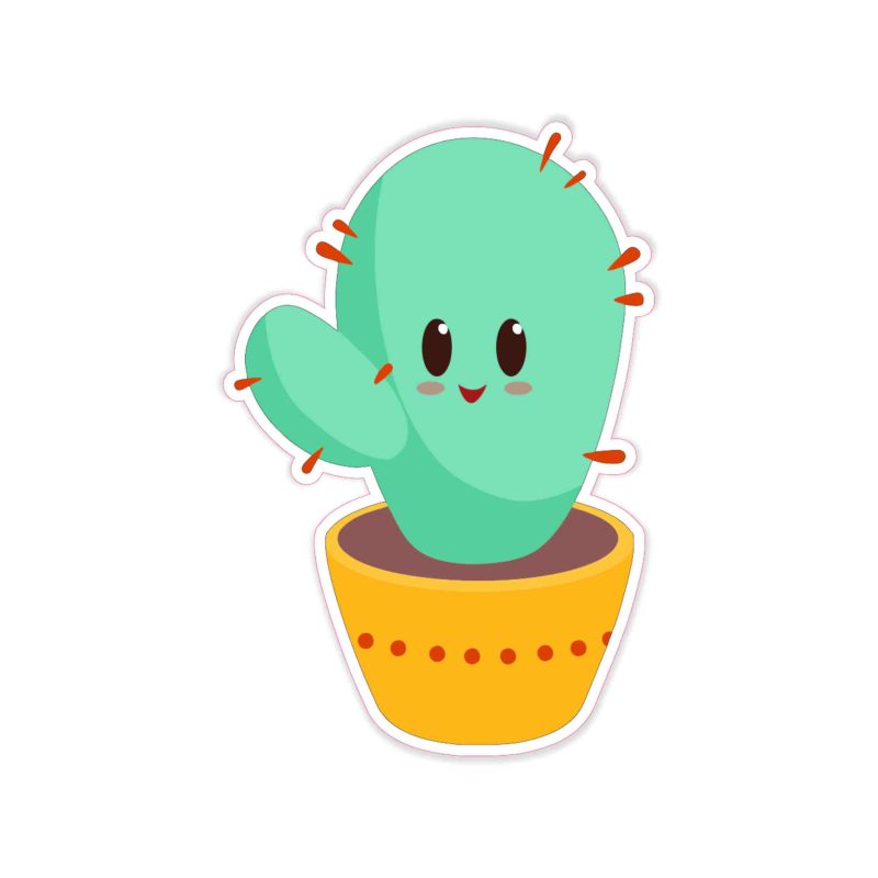 Cactus Full Color Vinyl Decal - Custom Size