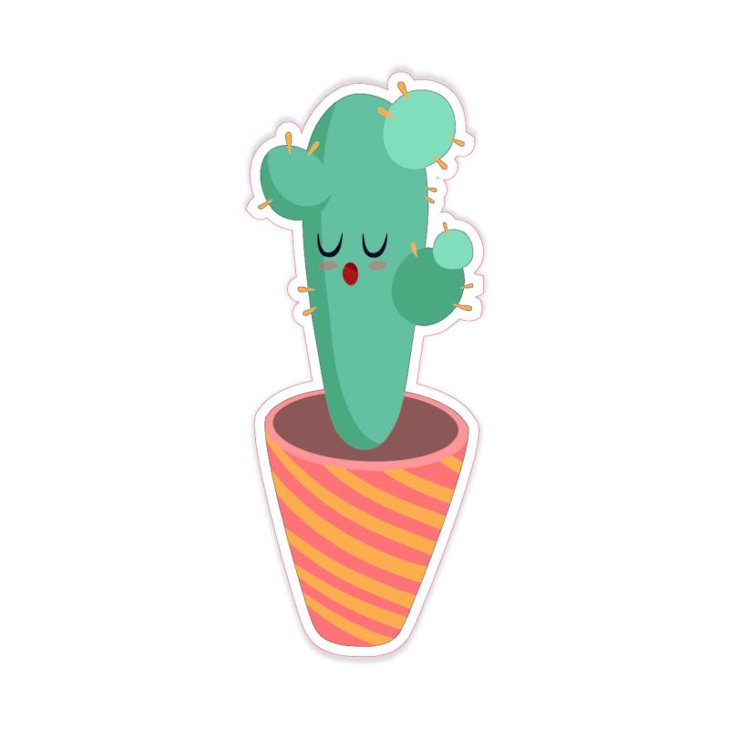 Cactus Full Color Vinyl Decal - Custom Size