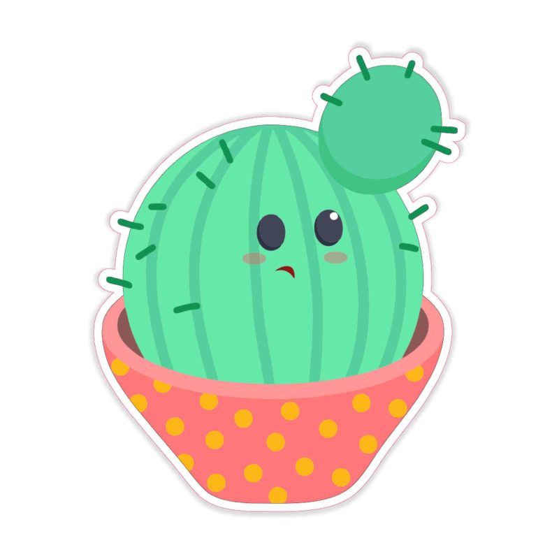 Cactus Full Color Vinyl Decal - Custom Size