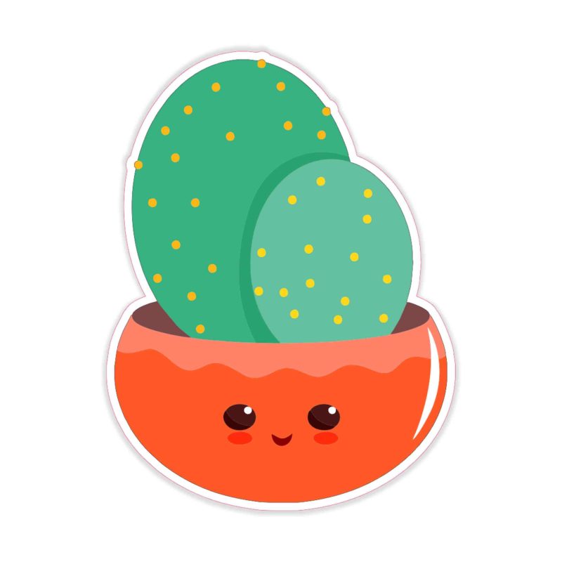 Cactus Full Color Vinyl Decal - Custom Size