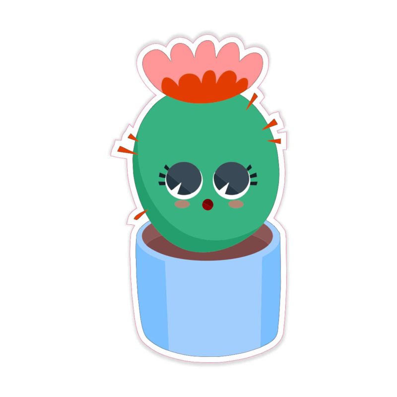 Cactus Full Color Vinyl Decal - Custom Size