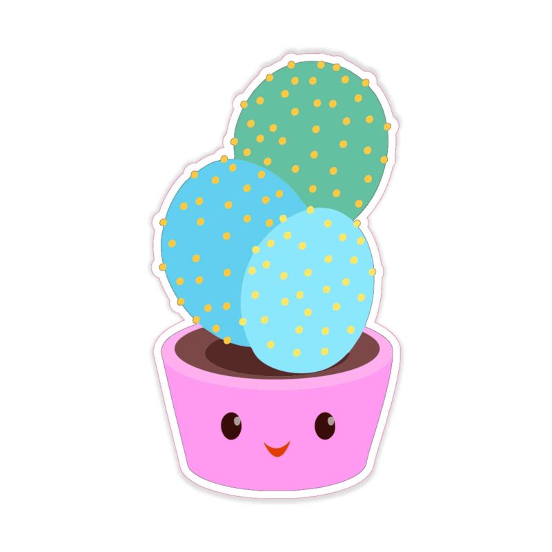 Cactus Full Color Vinyl Decal - Custom Size
