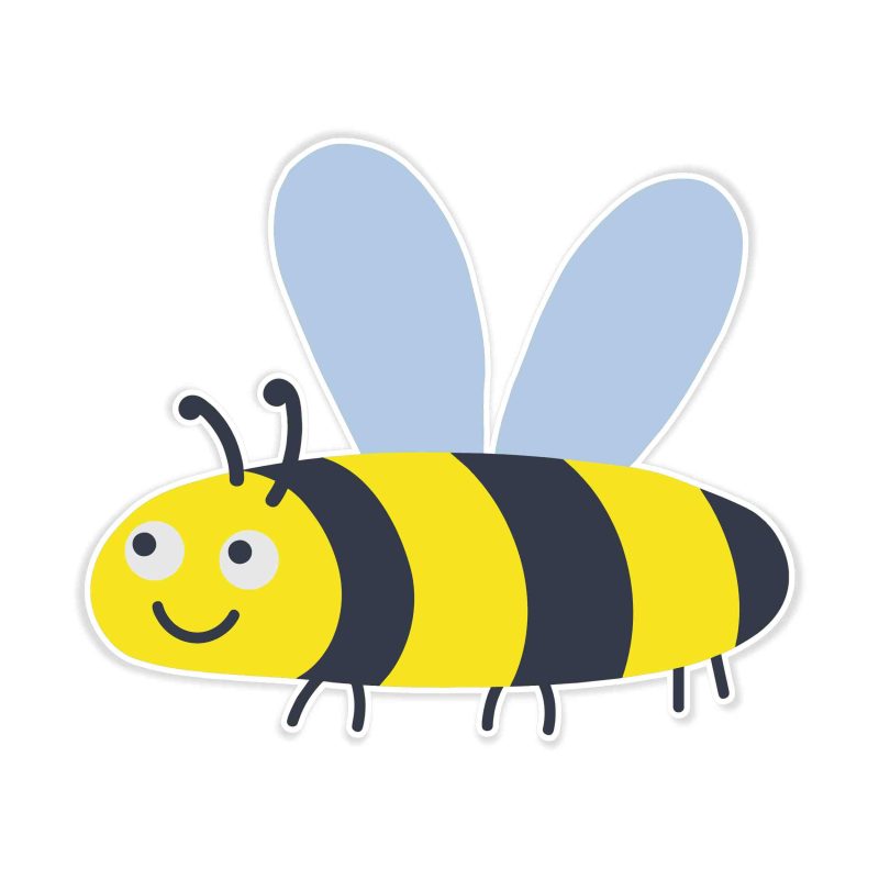 Bumble Bee Full Color Vinyl Decal - Custom Size