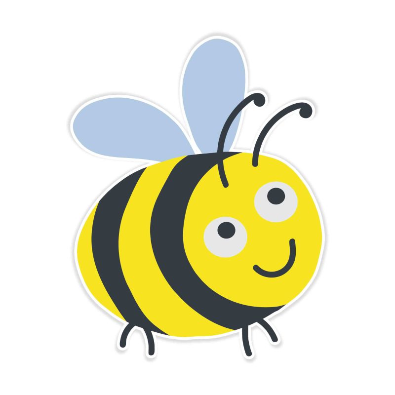 Bumble Bee Full Color Vinyl Decal - Custom Size