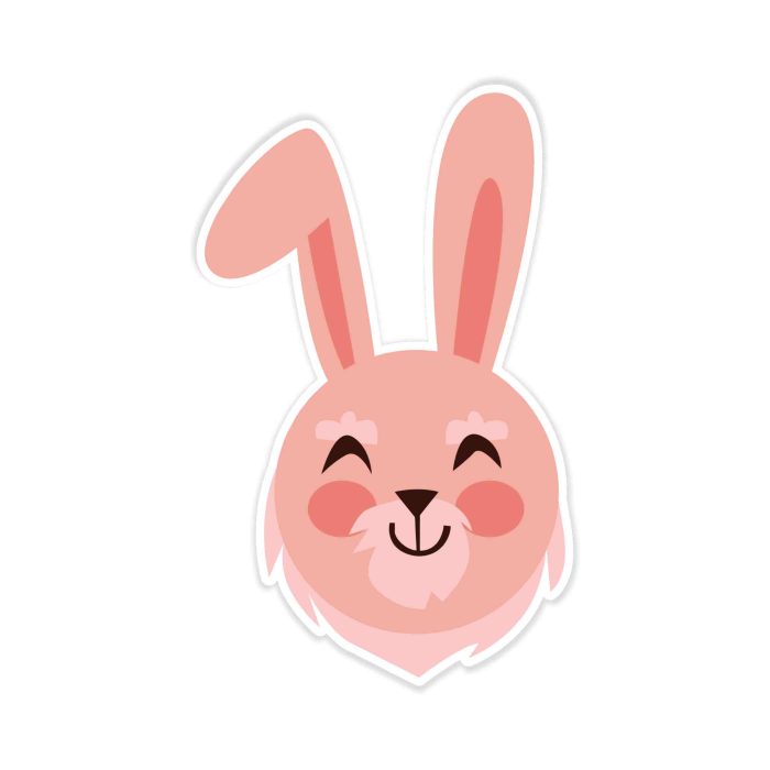 Bunny Full Color Vinyl Decal - Custom Size