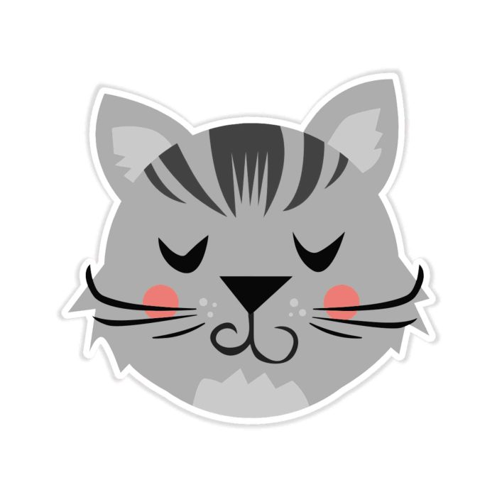 Cat Full Color Vinyl Decal - Custom Size