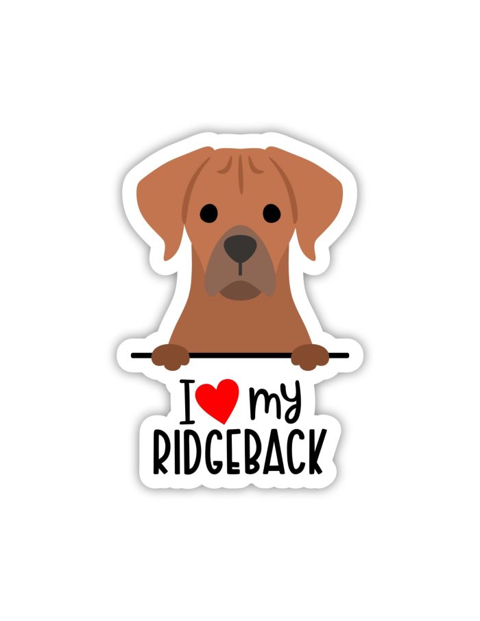 I Love My Ridgeback - Dog Full Color Vinyl Decal