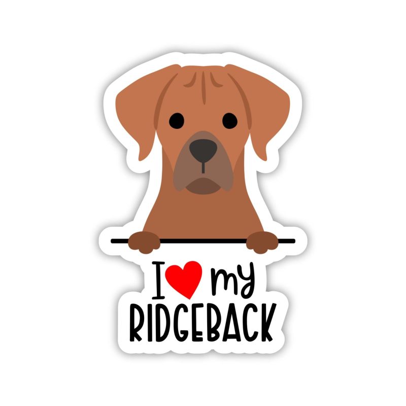 I Love My Ridgeback - Dog Full Color Vinyl Decal