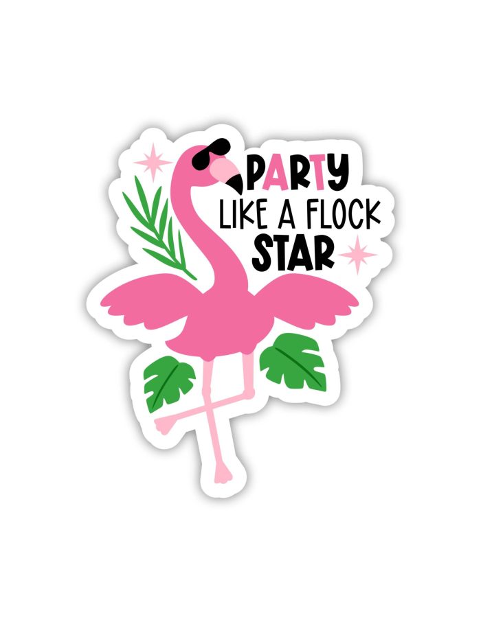 Flamingo Full Color Vinyl Decal - Custom Size