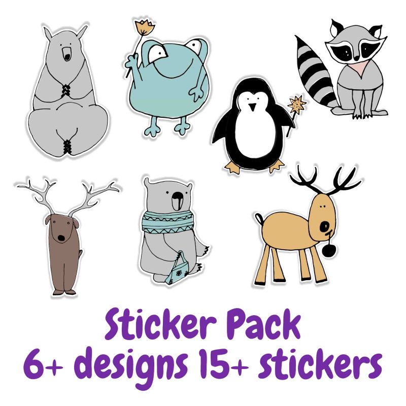 Animal Sticker Pack available- Custom Size