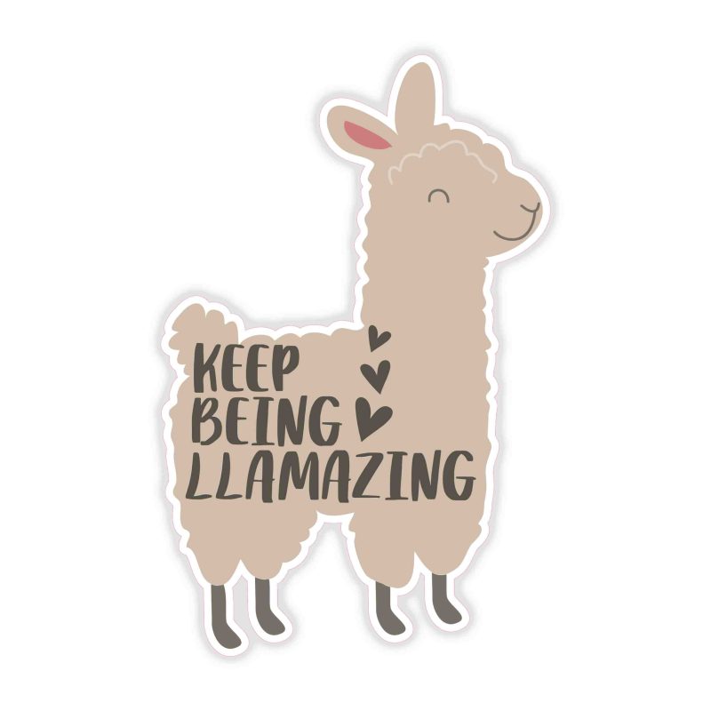 Llama Full Color Vinyl Decal - Custom Size