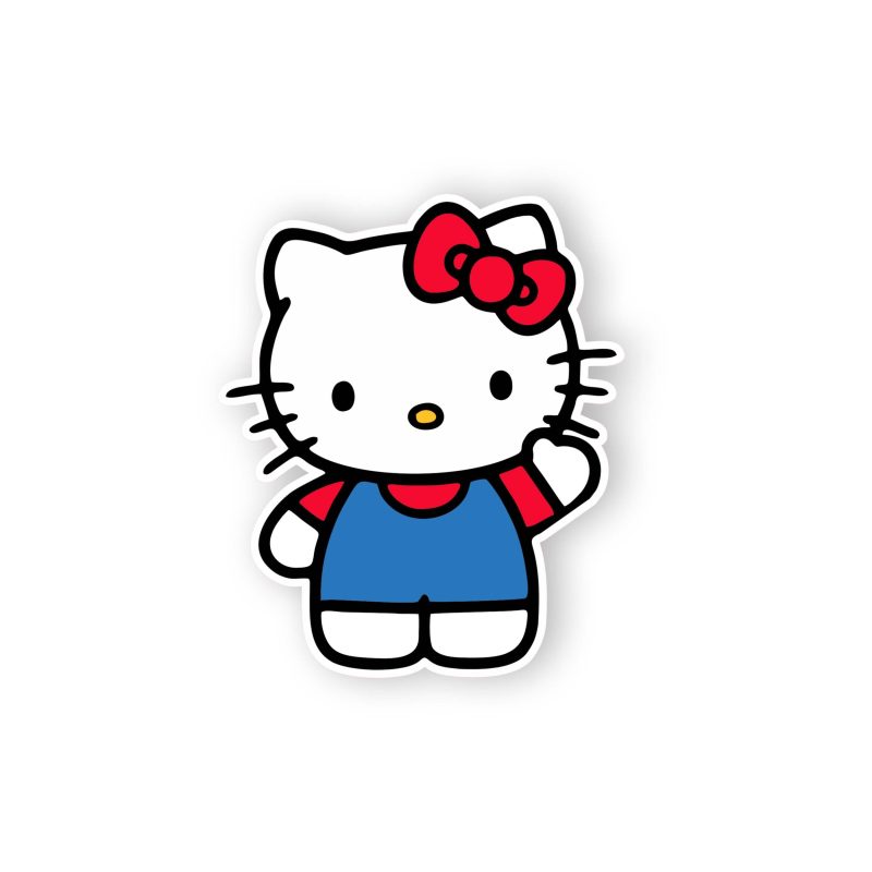 Hello Kitty  - Full Color Vinyl Sticker - Custom Size