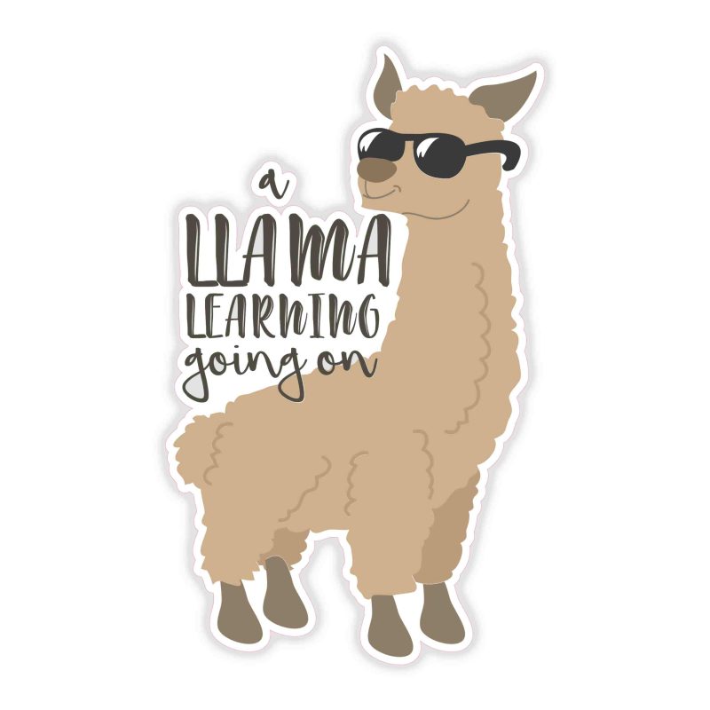 Llama Full Color Vinyl Decal - Custom Size