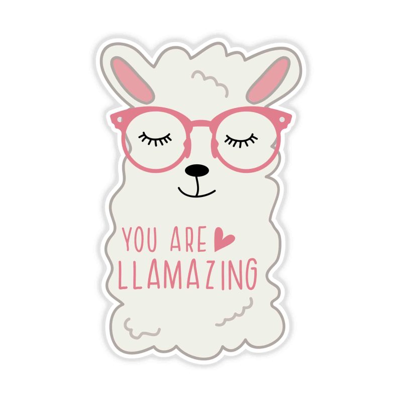 Llama Full Color Vinyl Decal - Custom Size