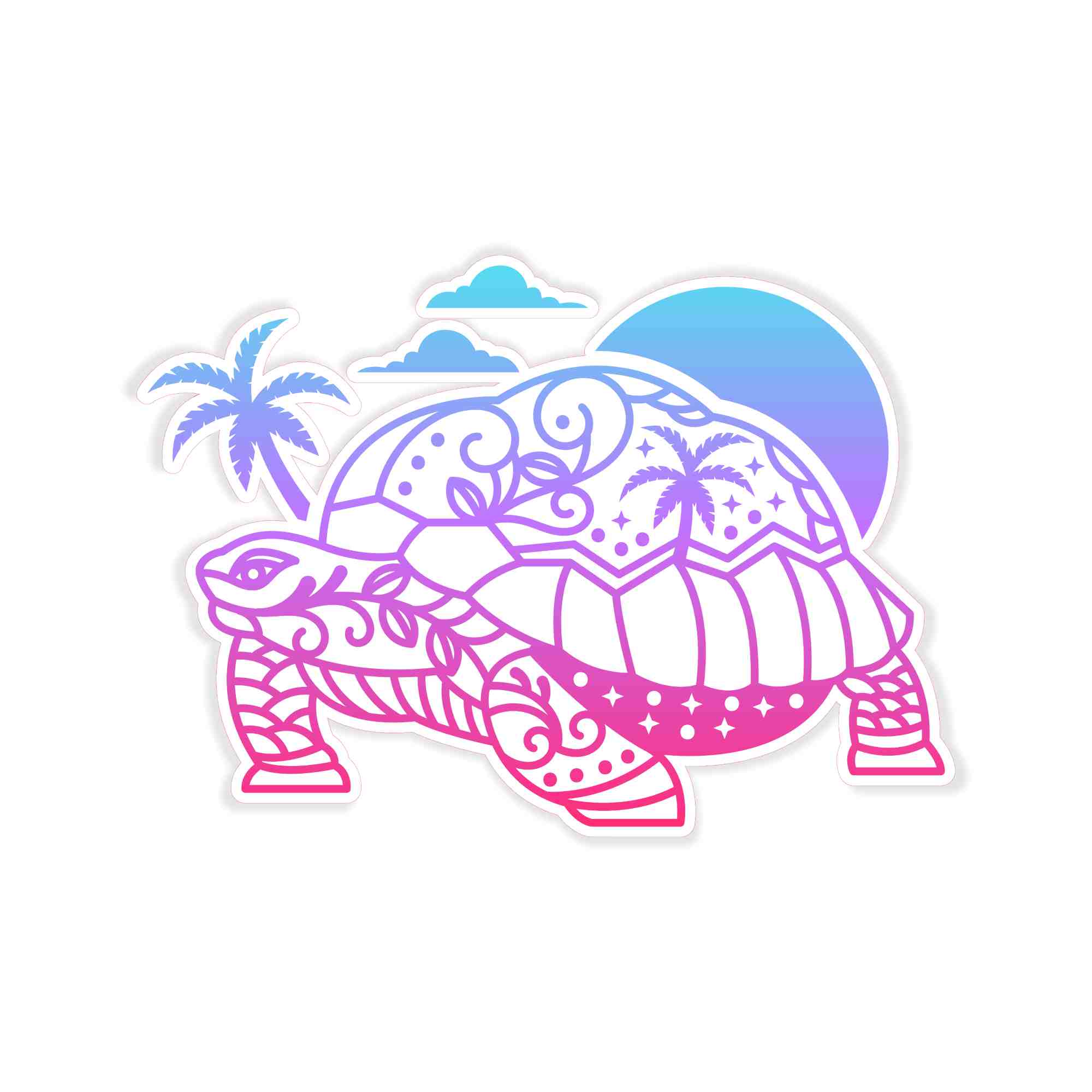 Tortoise - Full Color Vinyl Decal - Custom Size