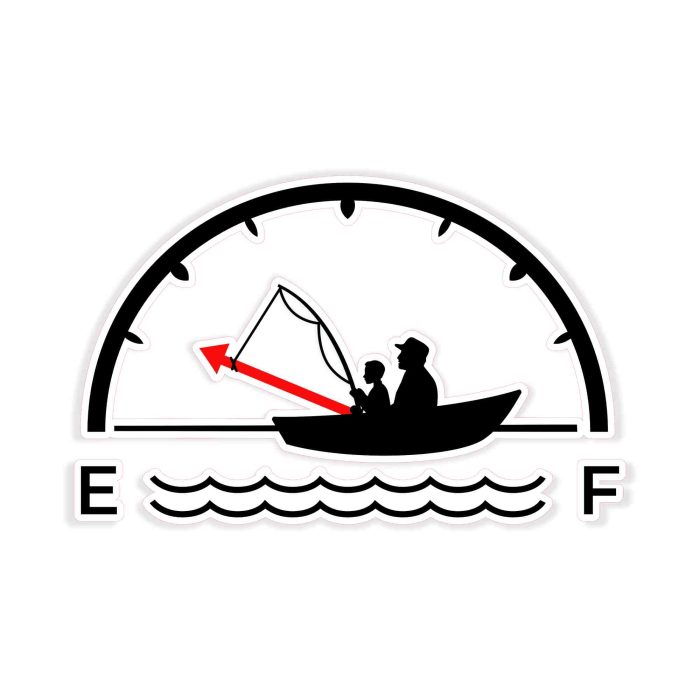 Empty Gas - Full Color Vinyl Decal - Custom Size