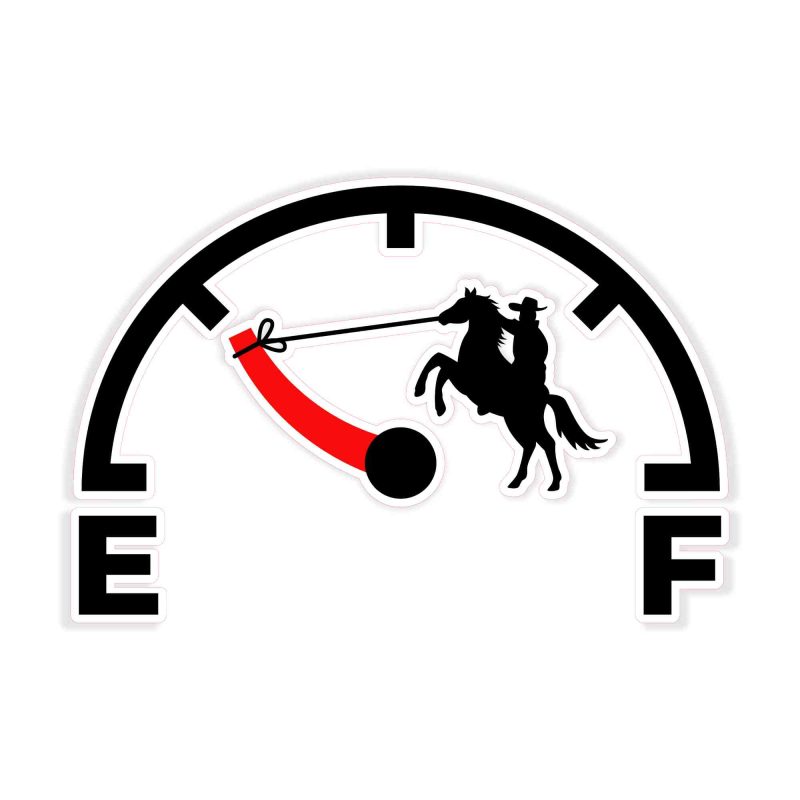 Empty Gas - Full Color Vinyl Decal - Custom Size