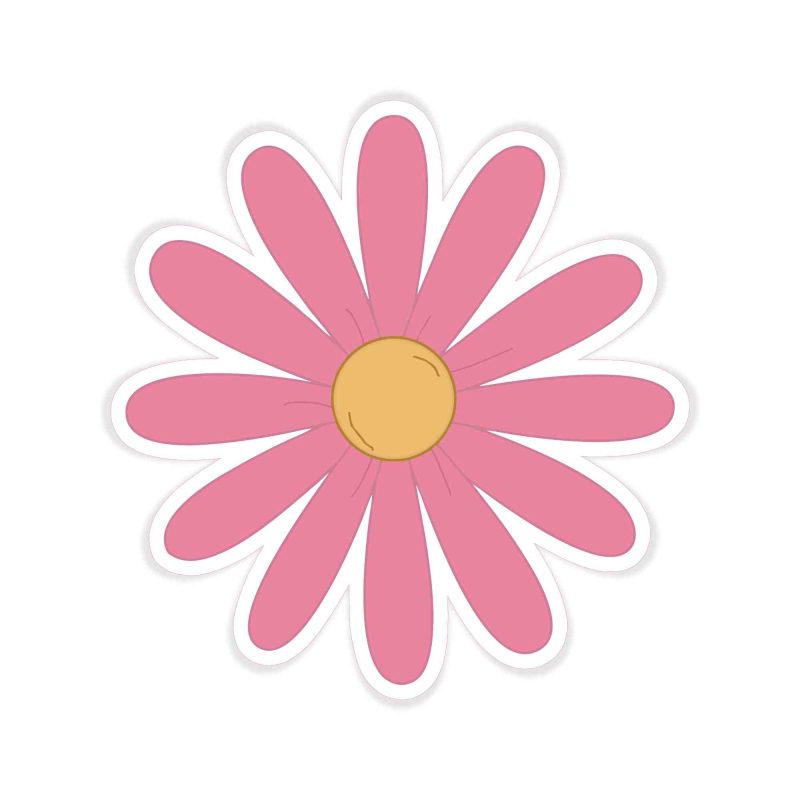 Flower Full Color Vinyl Decal - Custom Size