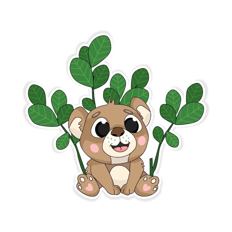 Baby Bear Full Color Vinyl Decal - Custom Size