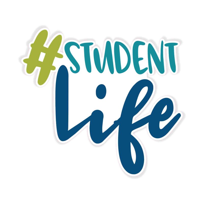 #studentlife - Full Color Vinyl Decal - Custom Size