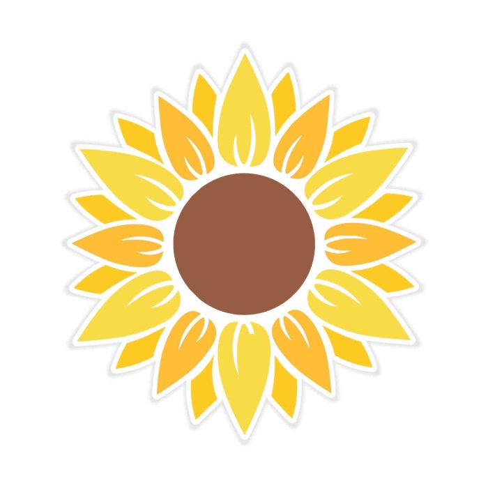 Sunflower Full Color Vinyl - Custom Size