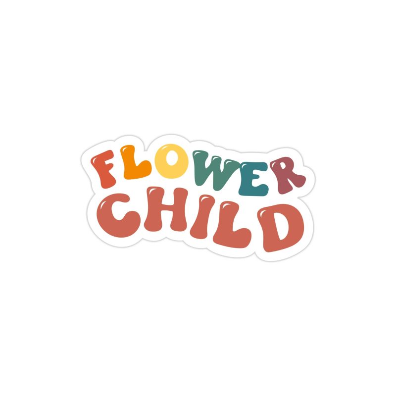 Flower Child Full Color Vinyl Decal - Custom Size
