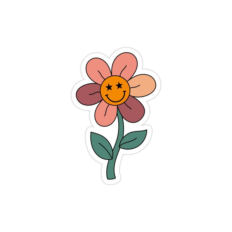 Flower Full Color Vinyl Decal - Custom Size
