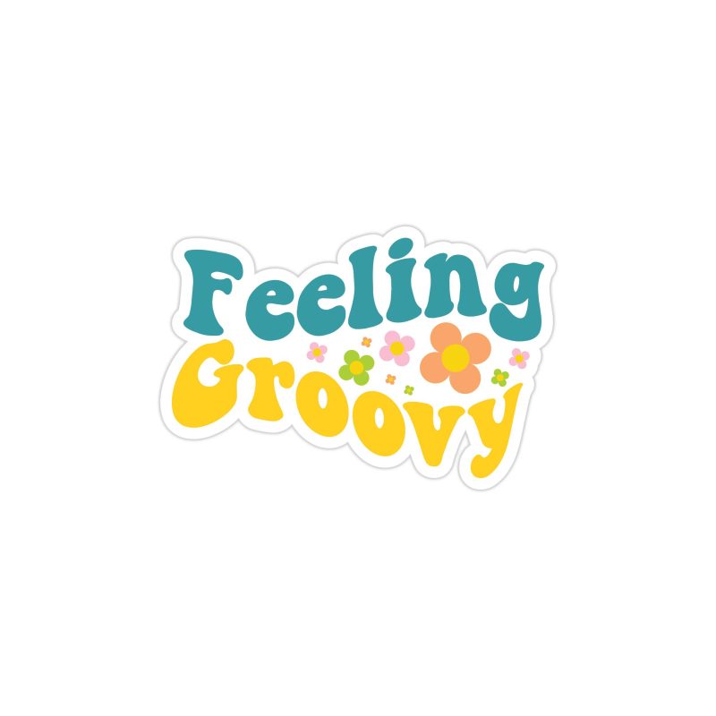 Feeling Groovy Full Color Vinyl Decal - Custom Size