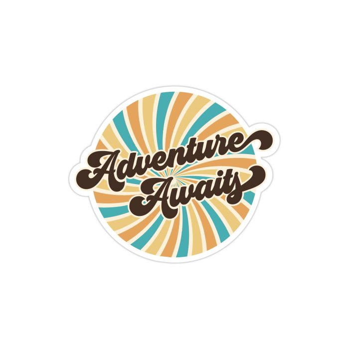 Adventure Awaits Full Color Vinyl Decal - Custom Size