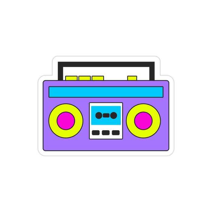 Boombox Full Color Vinyl Decal - Custom Size