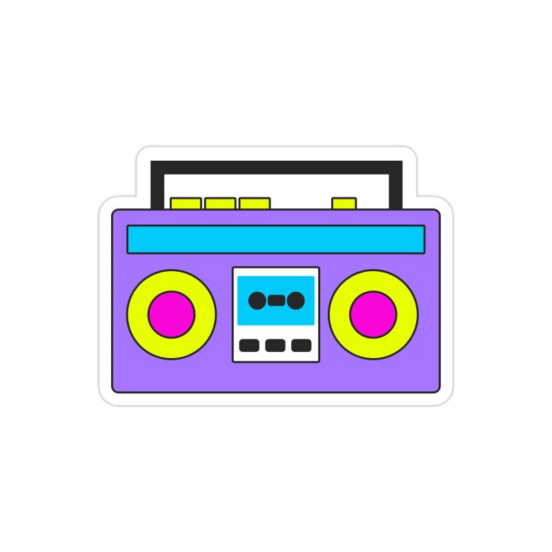 Boombox Full Color Vinyl Decal - Custom Size
