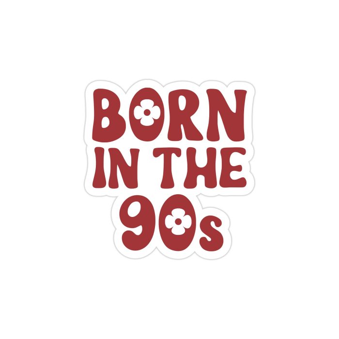 Born in the 90s Full Color Vinyl Decal - Custom Size