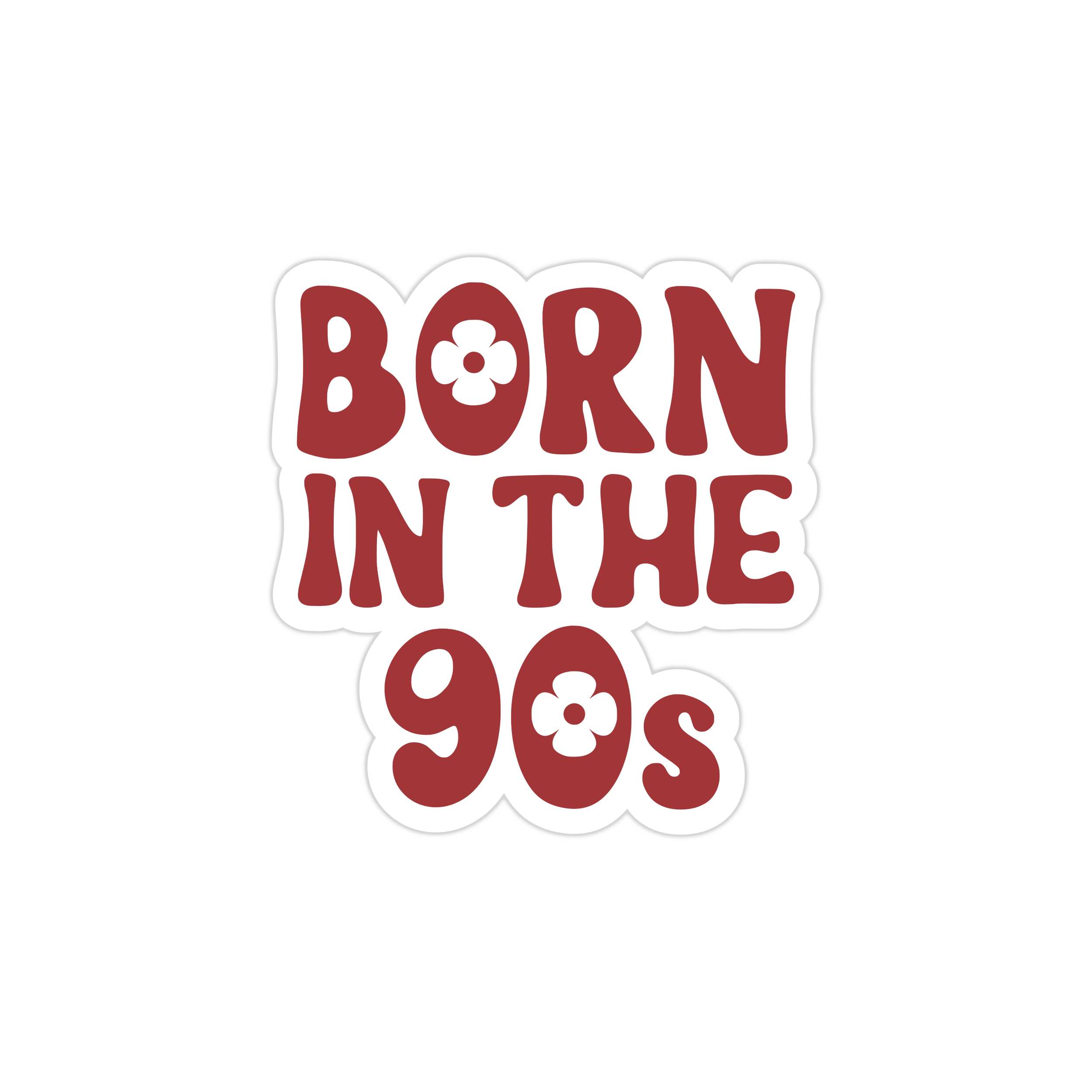 Born in the 90s Full Color Vinyl Decal - Custom Size