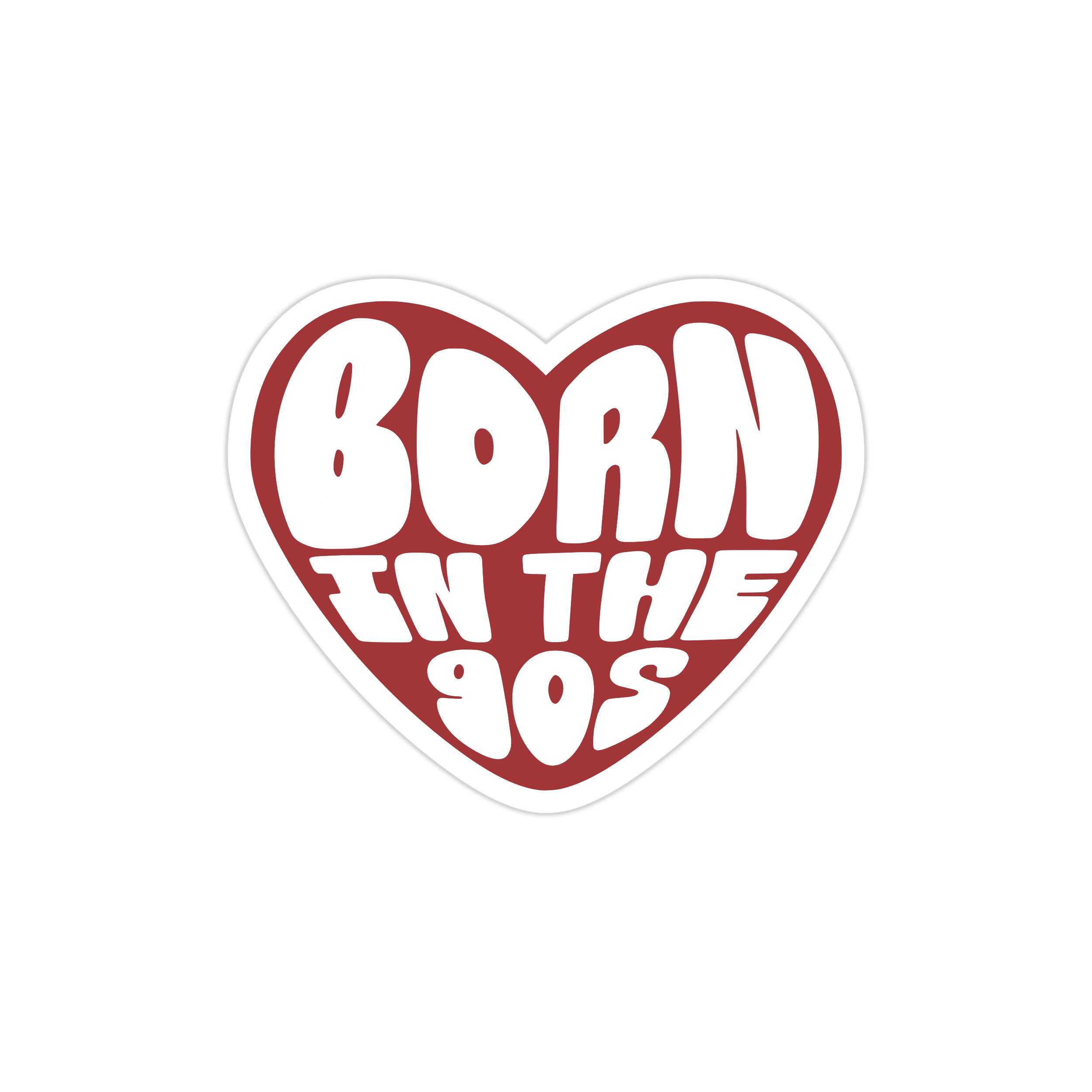 Born in the 90s Full Color Vinyl Decal - Custom Size