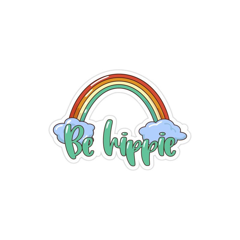 Be Hippie Full Color Vinyl Decal - Custom Size