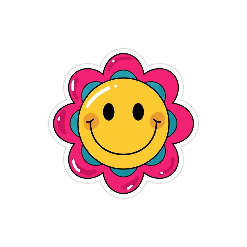 Flower Full Color Vinyl Decal - Custom Size