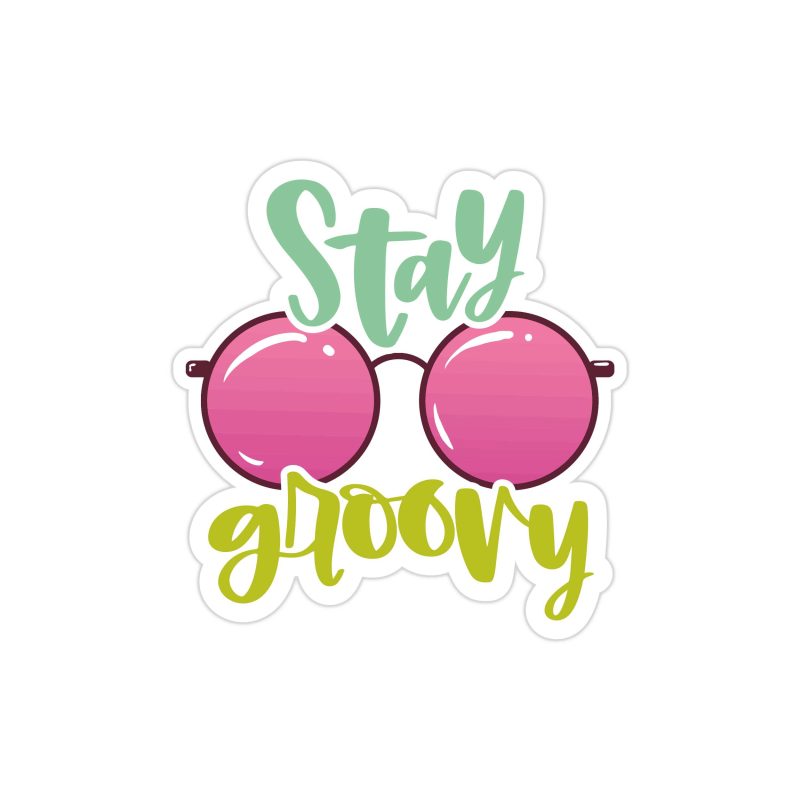 Stay Groovy Full Color Vinyl Decal - Custom Size