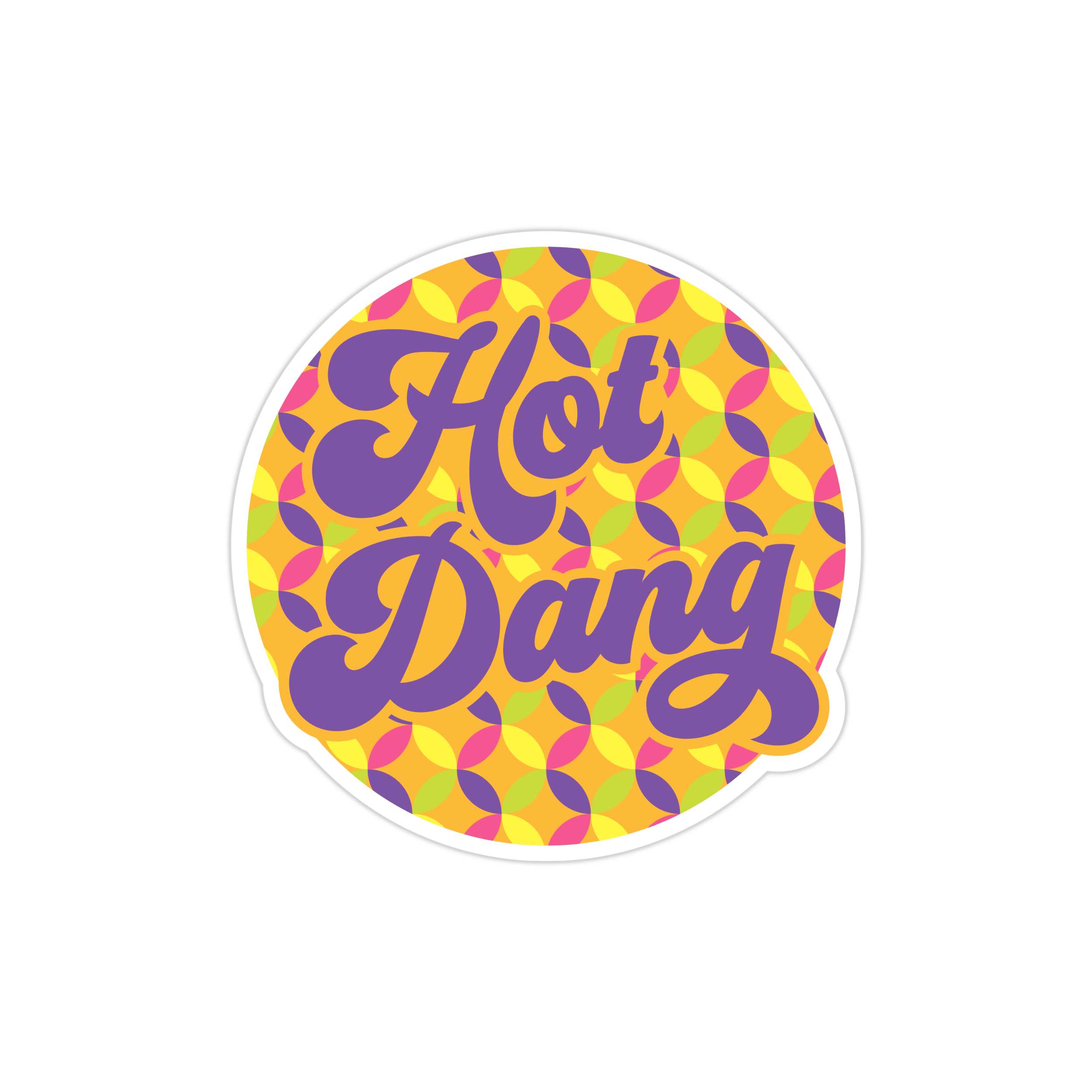 Hot Dang Full Color Vinyl Decal - Custom Size